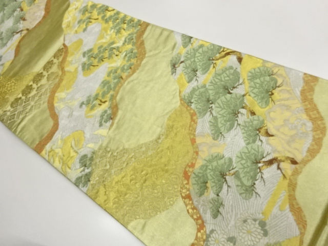 JAPANESE FUKURO OBI / WOVEN SCENERY